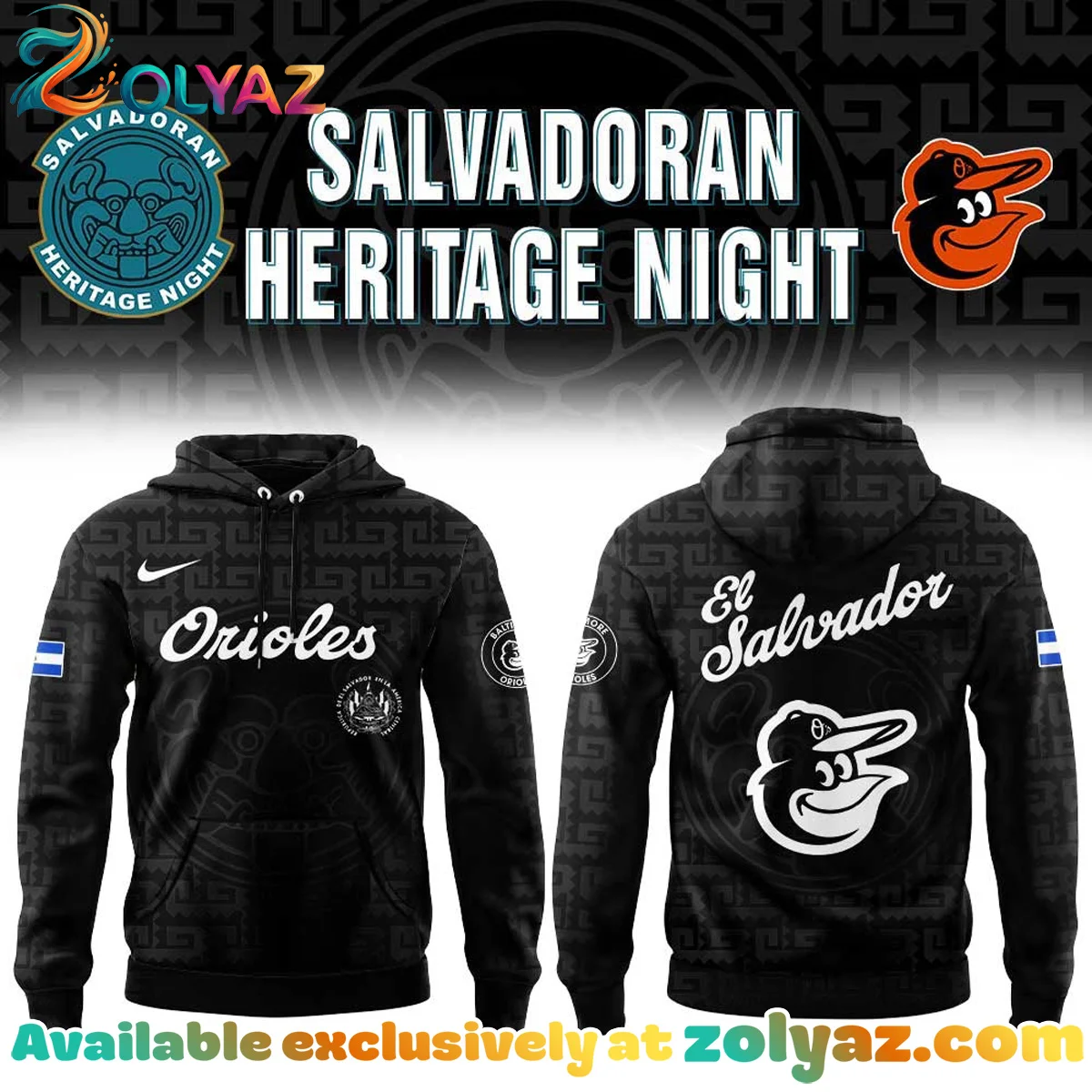 Baltimore Orioles El Salvadoran Heritage T-Shirt & Hoodie
