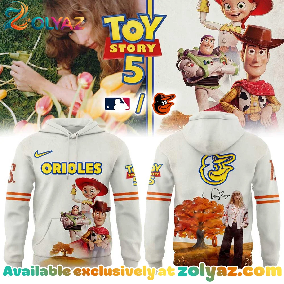 Baltimore Orioles x Taylor Swift x Toy Story 5 T-Shirt & Hoodie