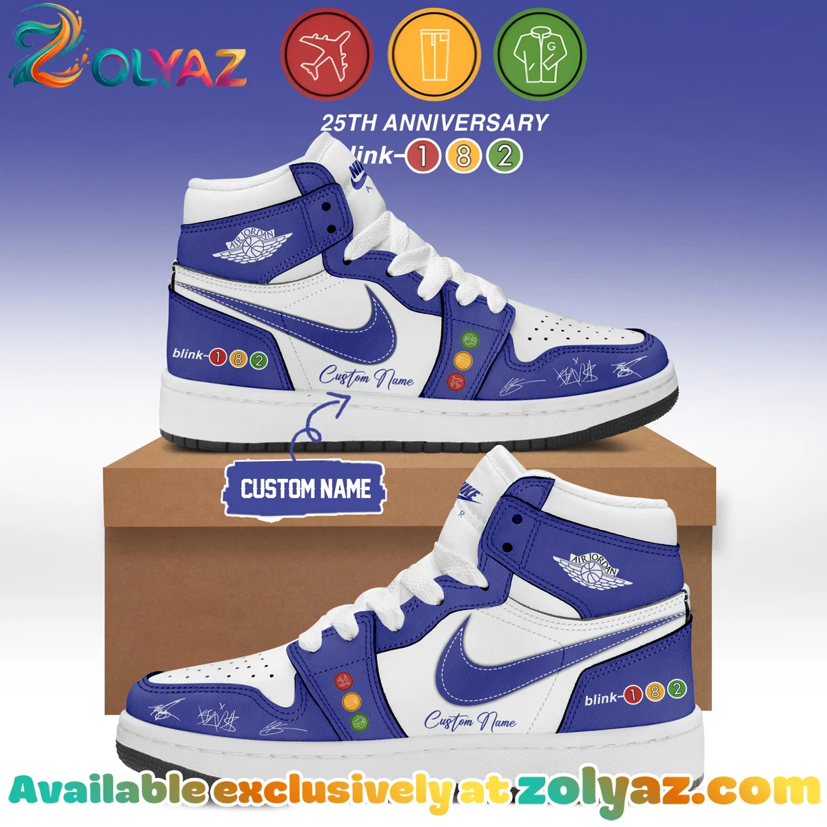 Blink-182 Custom Air Force 1 & Jordan 1 Shoes