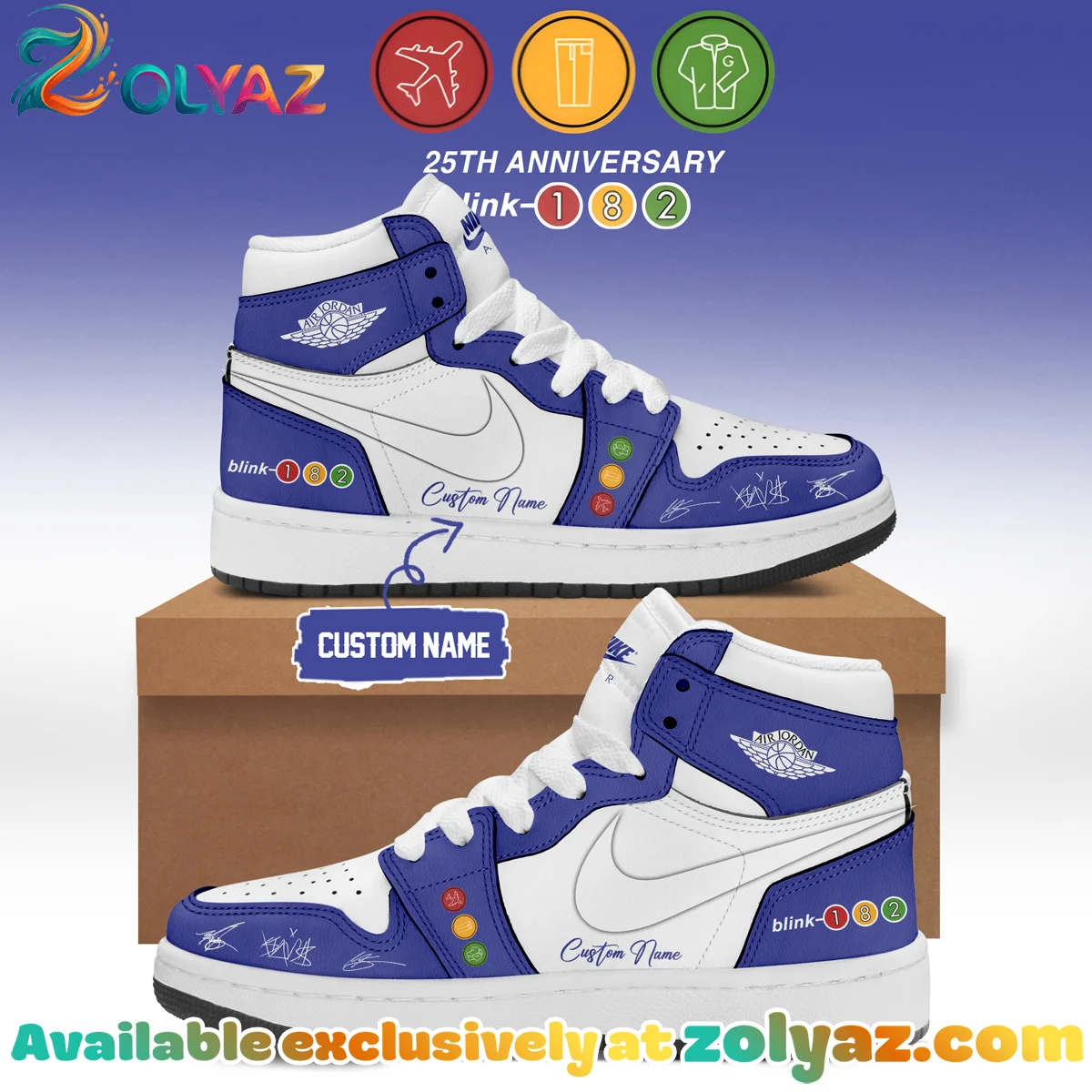 Blink-182 Custom Air Force 1 & Jordan 1 Shoes