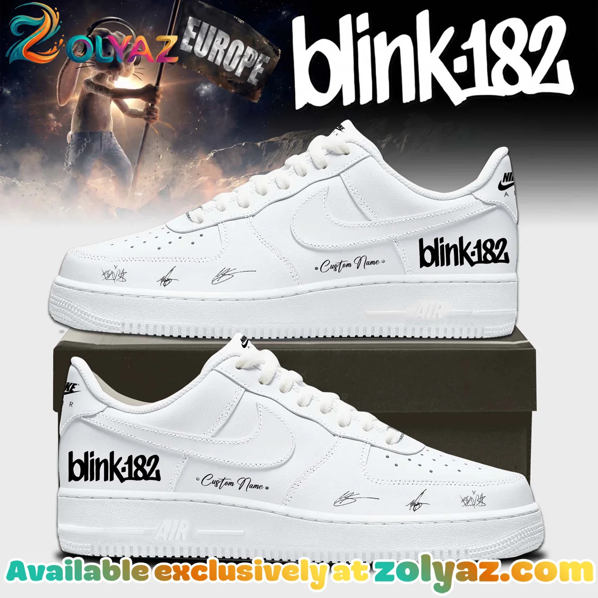 Blink-182 Custom Air Force 1 & Jordan 1 Shoes [Batch 1]