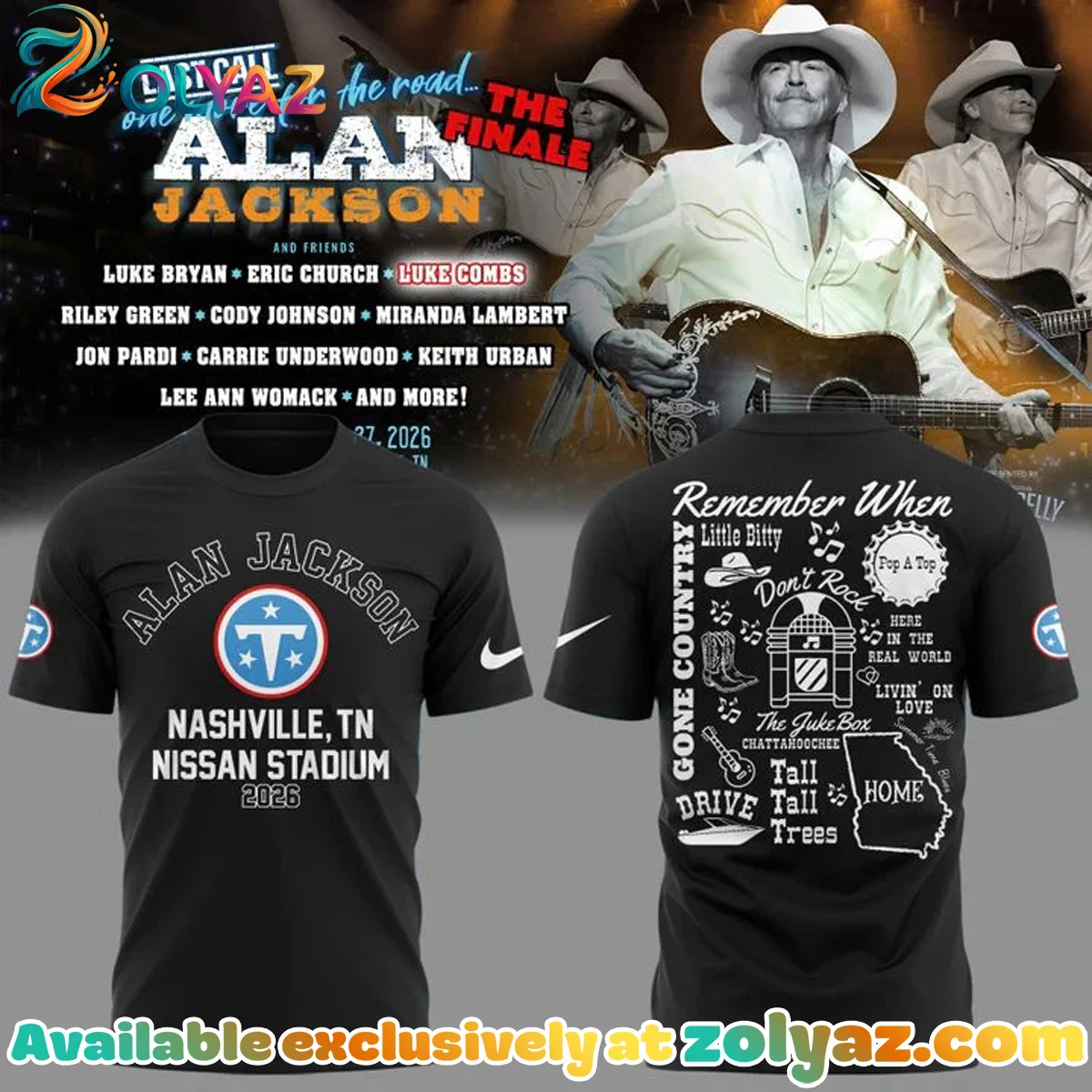 Alan Jackson x Tennessee Titans T-Shirt & Hoodie