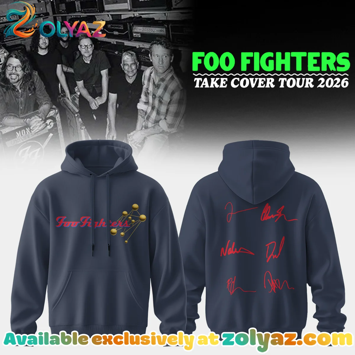 Foo Fighters Take Cover Tour Shirt & Hoodie - Variant 2
