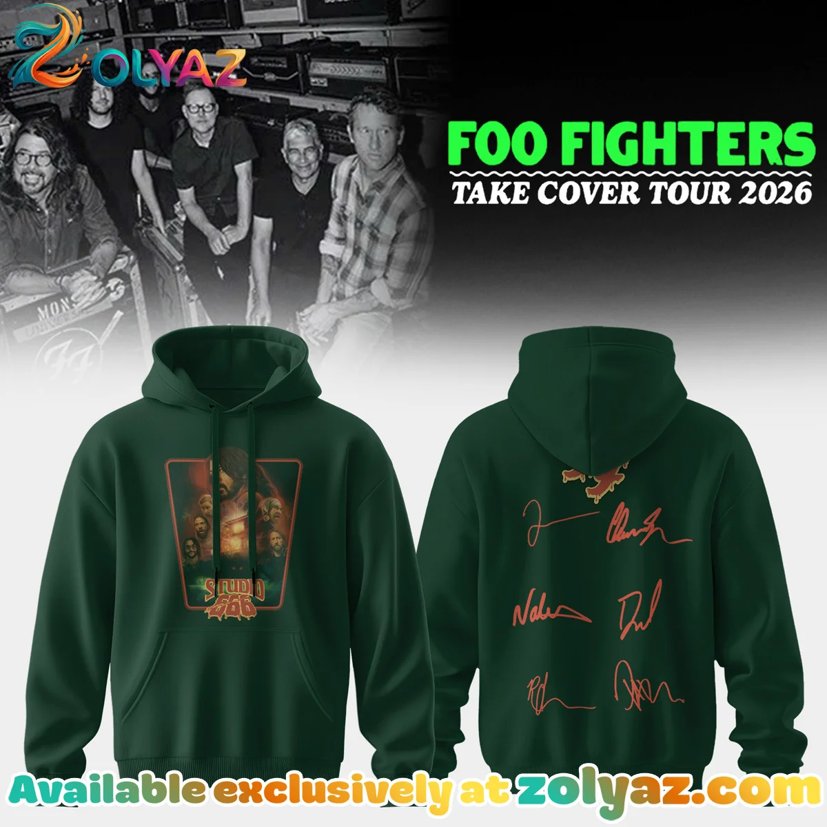 Foo Fighters Take Cover Tour T-Shirt & Hoodie (Style 4)