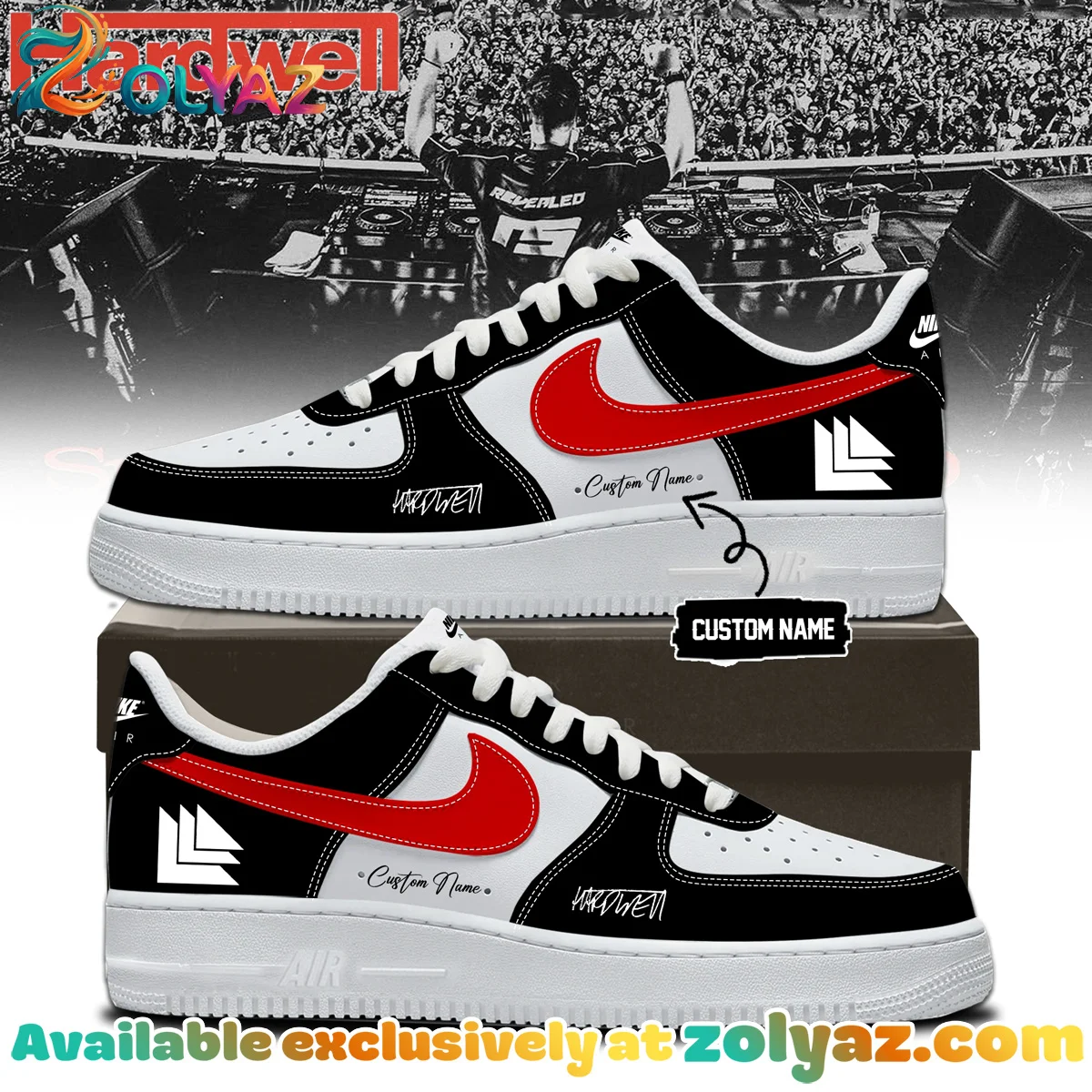 Hardwell Custom Air Force 1 & Jordan 1 Shoes (Design 7)