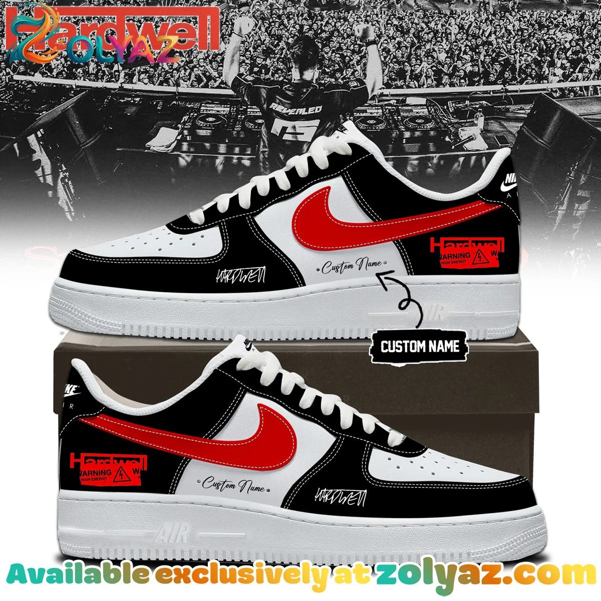 Hardwell Custom Air Force 1 & Jordan 1 Shoes (Style 14)