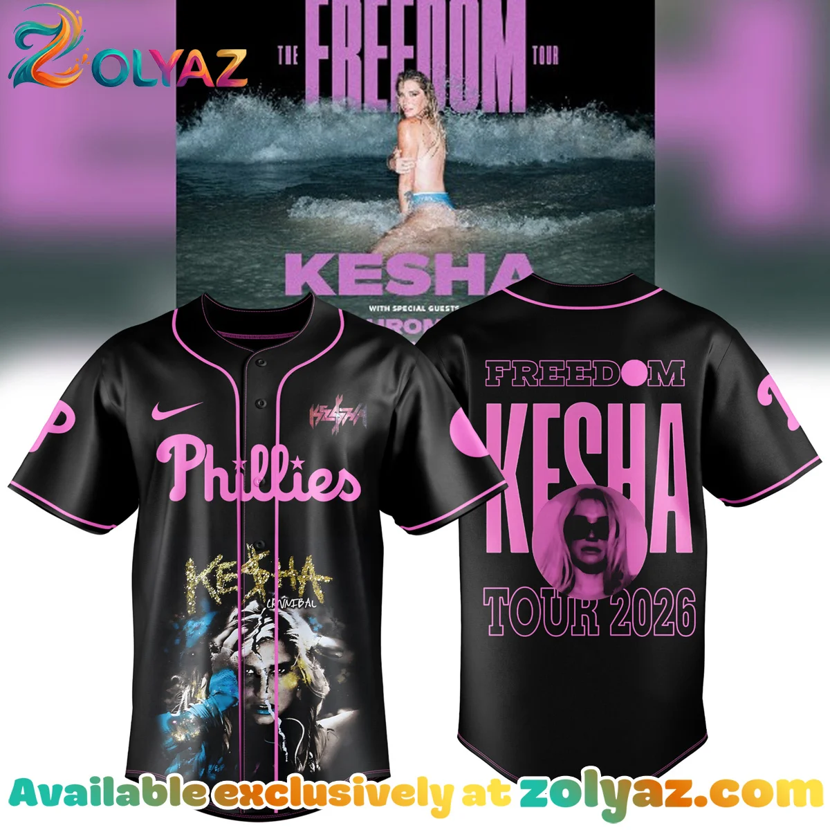 Kesha The Freedom Tour Baseball Jersey