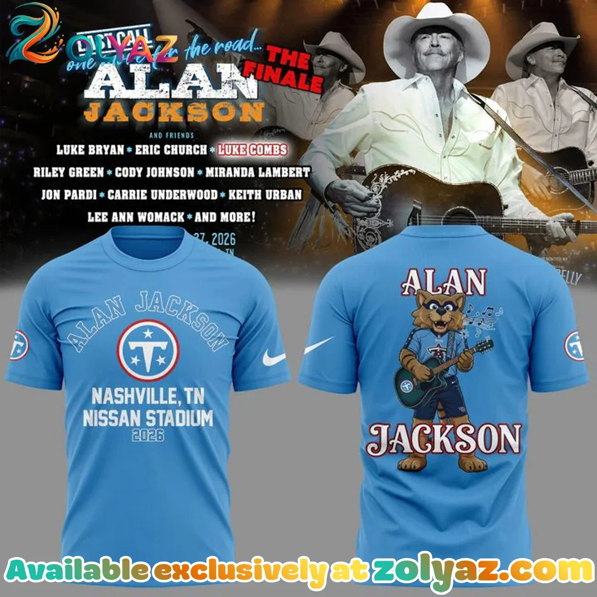 Alan Jackson x Tennessee Titans Shirt & Hoodie