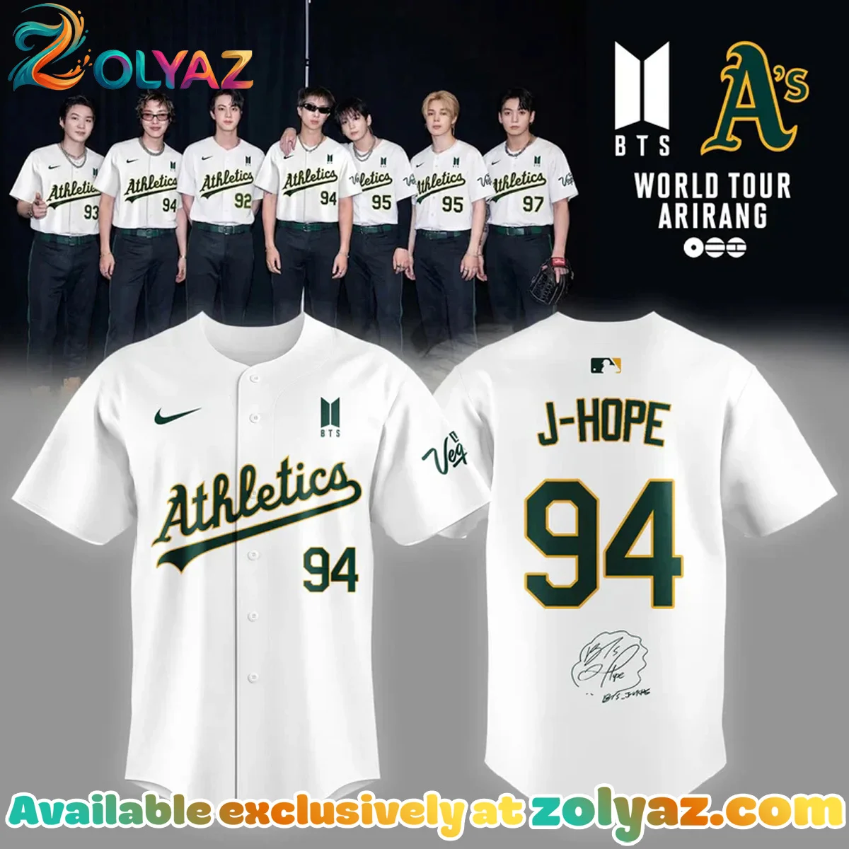 Oakland Athletics x BTS Jersey - 2026 Edition | Iconic Oakland Athletics x BTS Jersey - 2026 Edition | Iconic