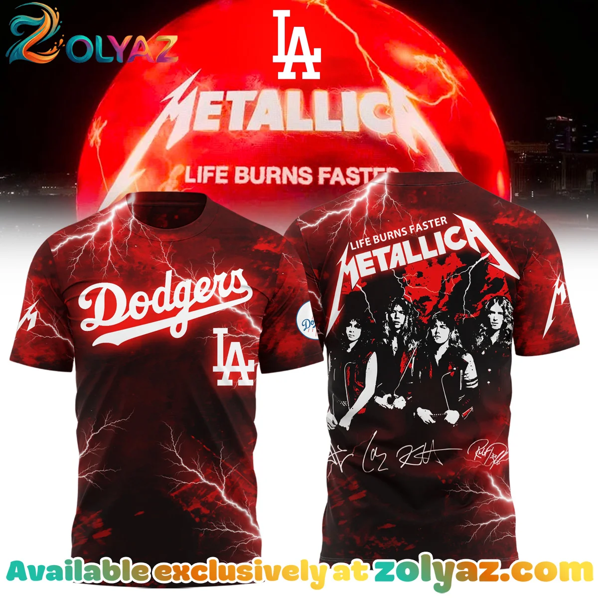 Los Angeles Dodgers x Metallica Shirt & Hoodie Los Angeles Dodgers x Metallica Shirt & Hoodie