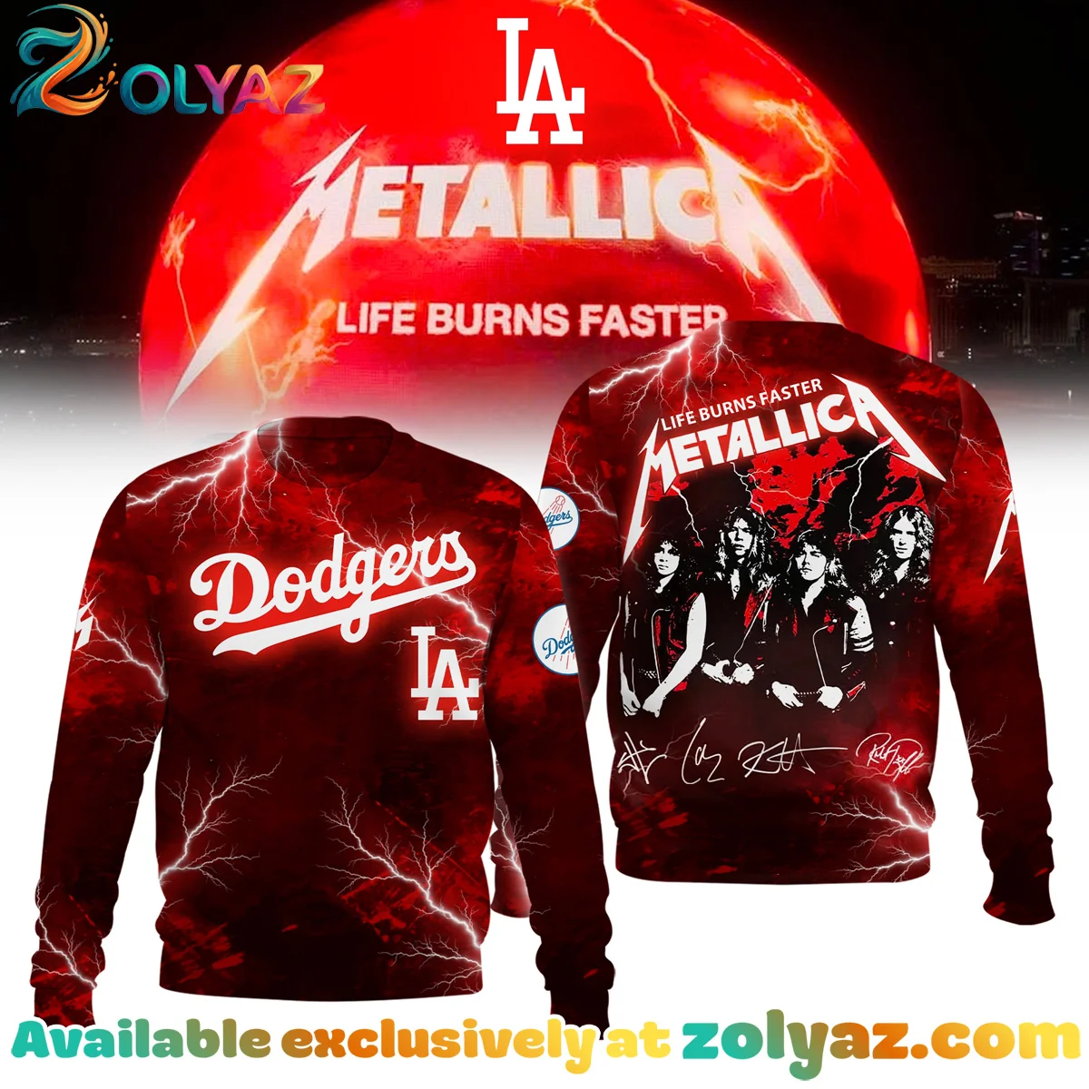 Los Angeles Dodgers x Metallica Shirt & Hoodie Los Angeles Dodgers x Metallica Shirt & Hoodie