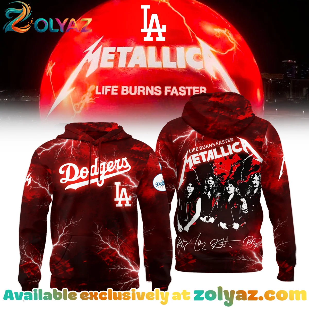 Los Angeles Dodgers x Metallica Shirt & Hoodie Los Angeles Dodgers x Metallica Shirt & Hoodie