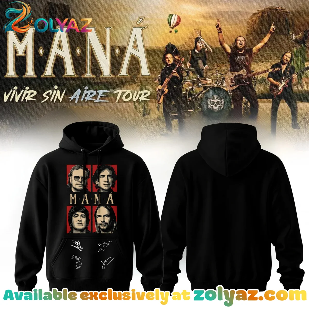 Mana Vivir Sin Aire Tour T-Shirt & Hoodie