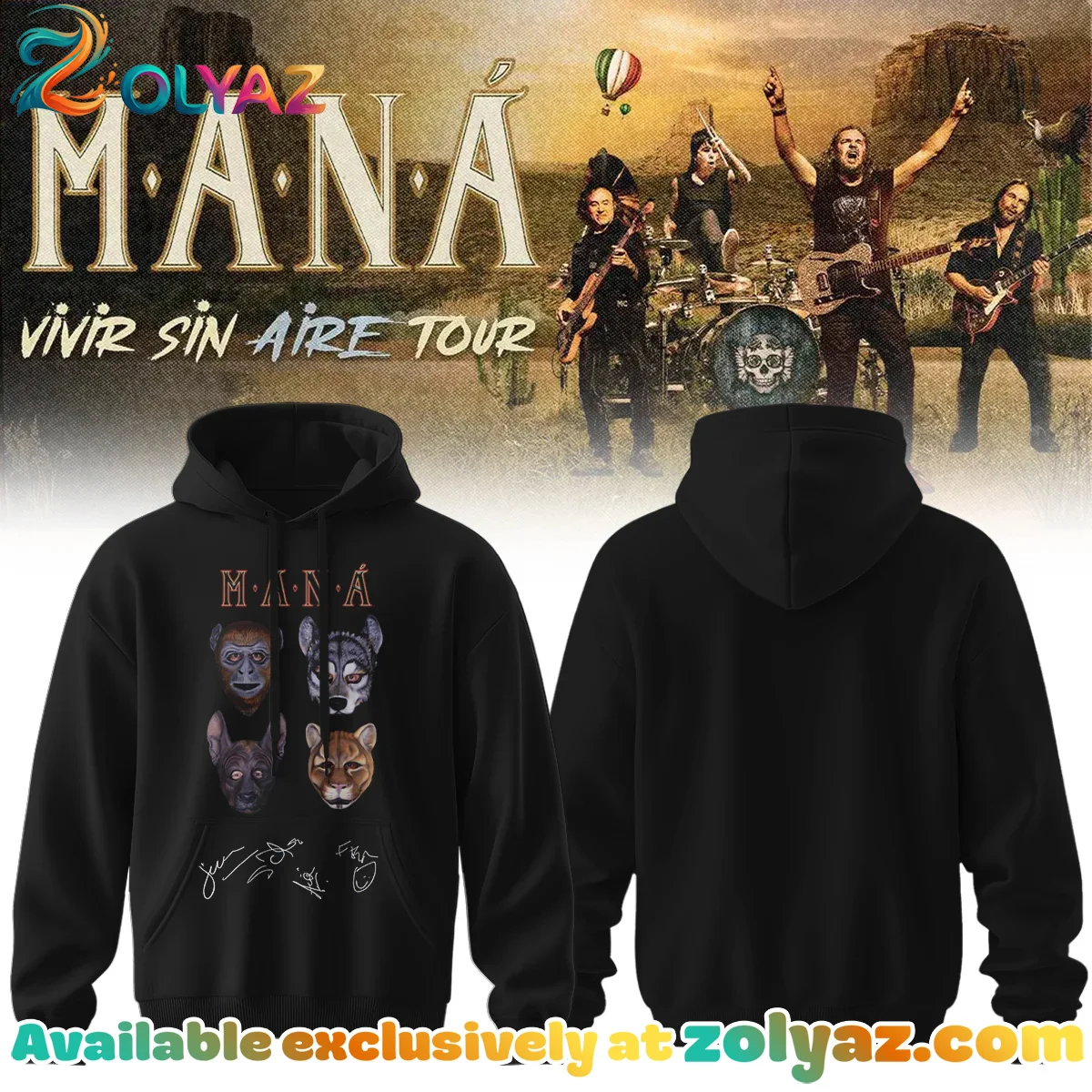 Mana Vivir Sin Aire Tour T-Shirt & Hoodie - Part 3