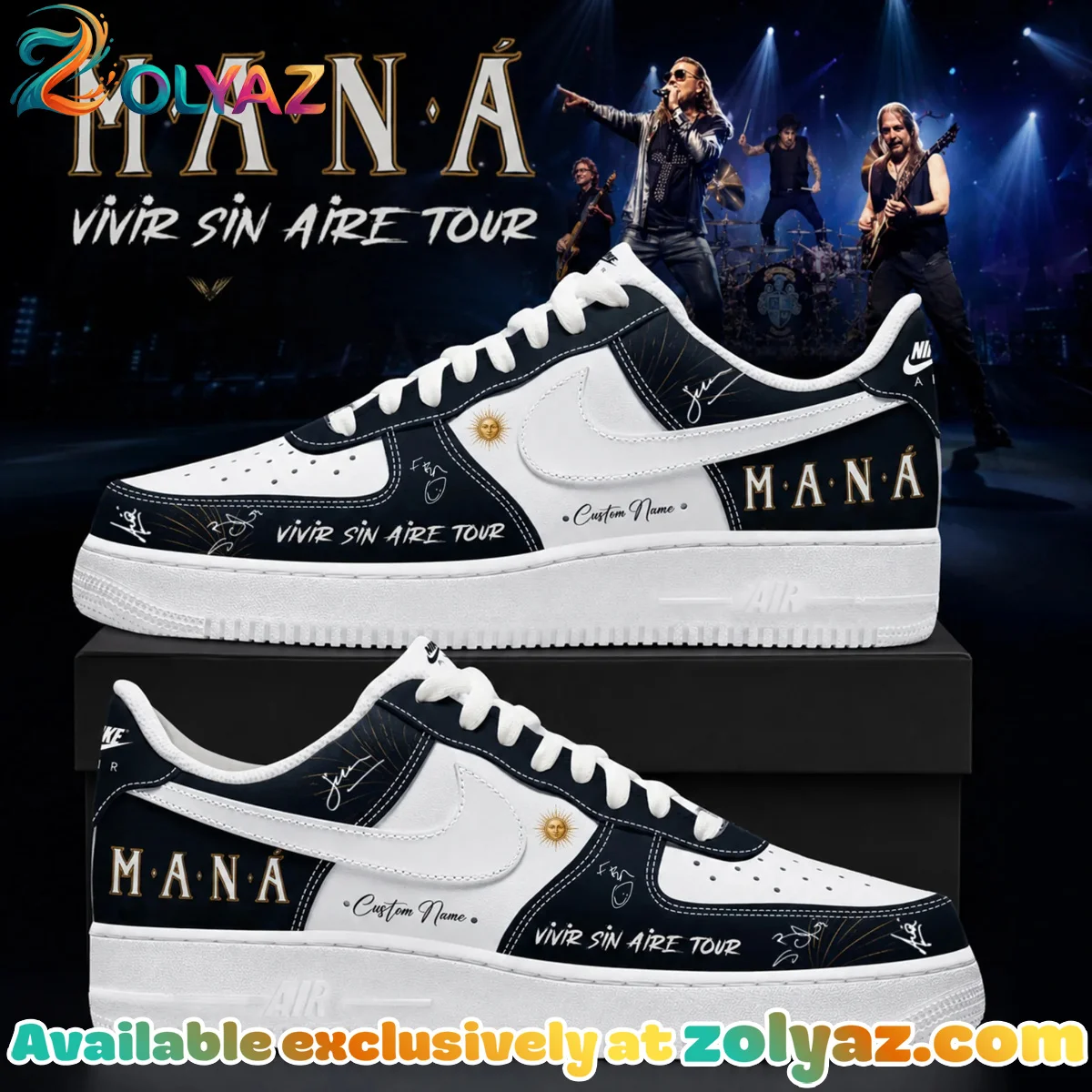 Maná Vivir Sin Aire Tour Custom Air Force 1 & Jordan 1 Shoes