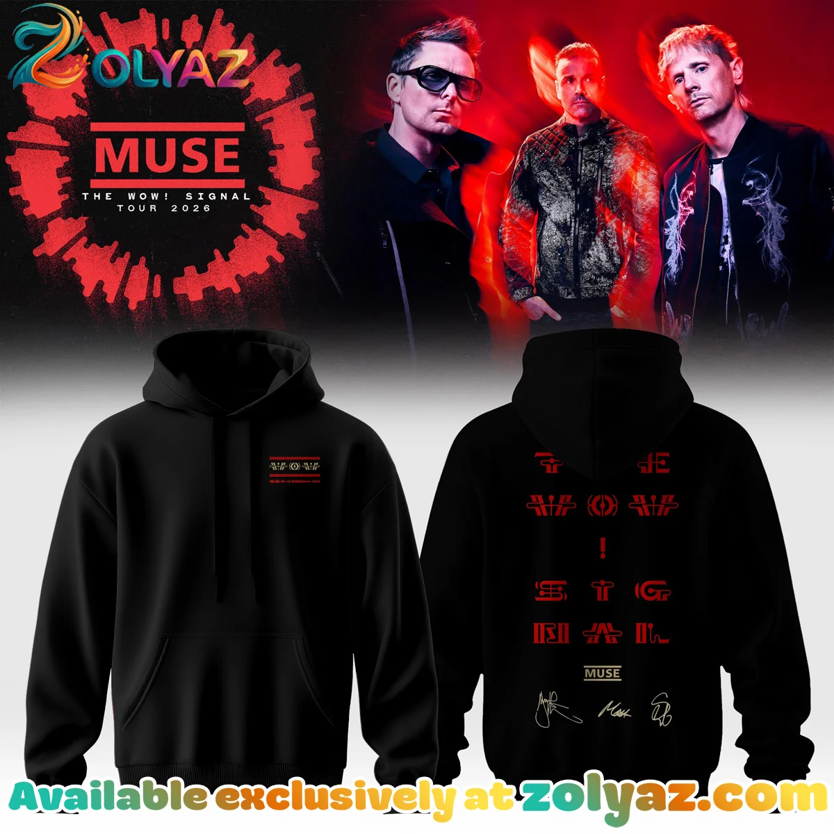 Muse The Wow Signal Tour T-Shirt & Hoodie - Series 2
