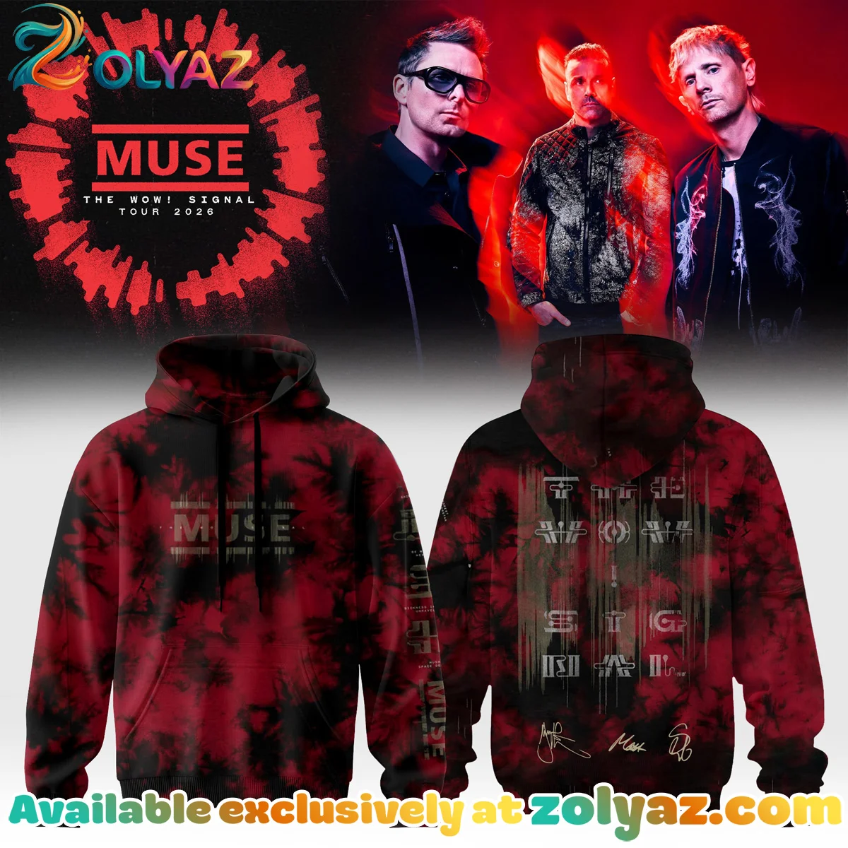 Muse The Wow Signal Tour Shirt & Hoodie - Series 2