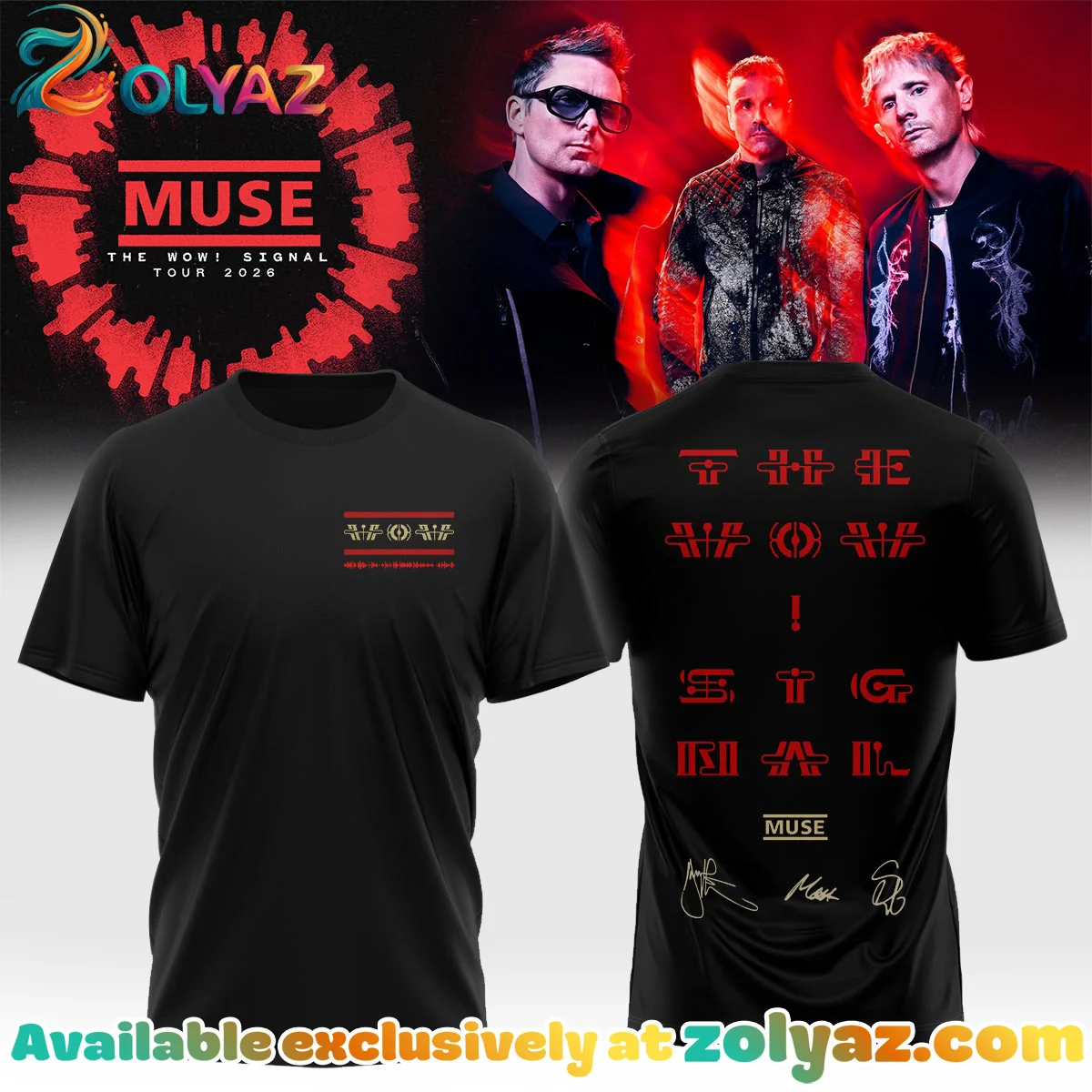 Muse The Wow Signal Tour T-Shirt & Hoodie (Design 3)