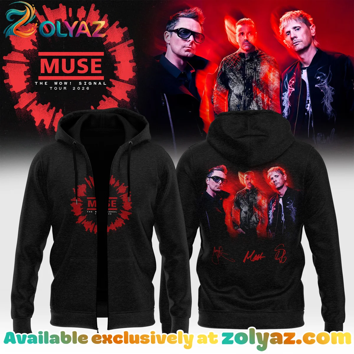 Muse The Wow Signal Tour T-Shirt & Hoodie (Release 2)