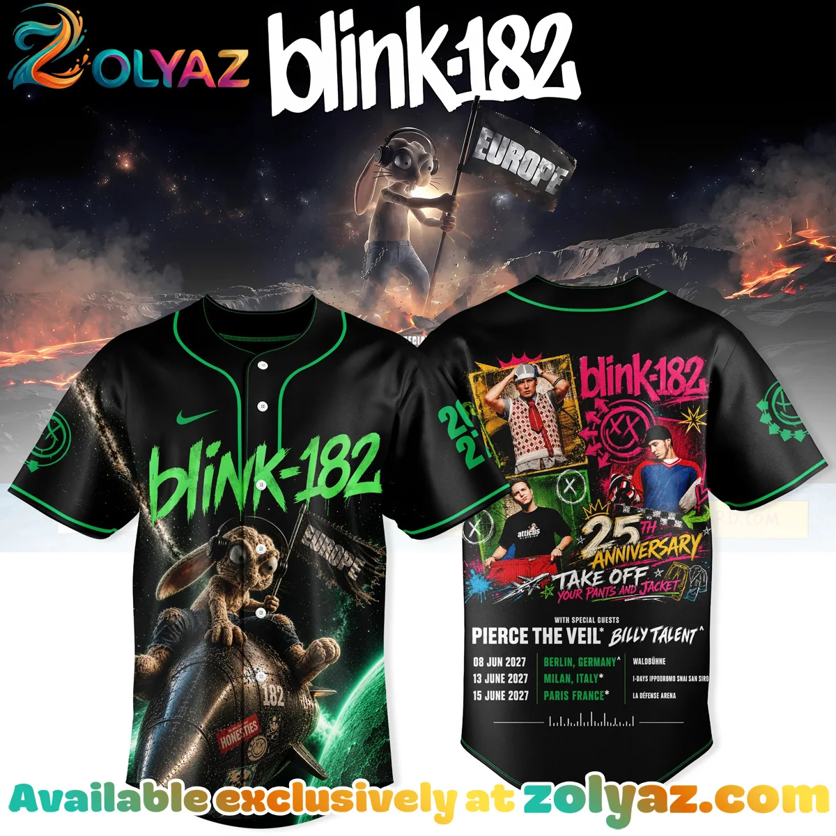 Never Grew Up Europe Tour Jersey