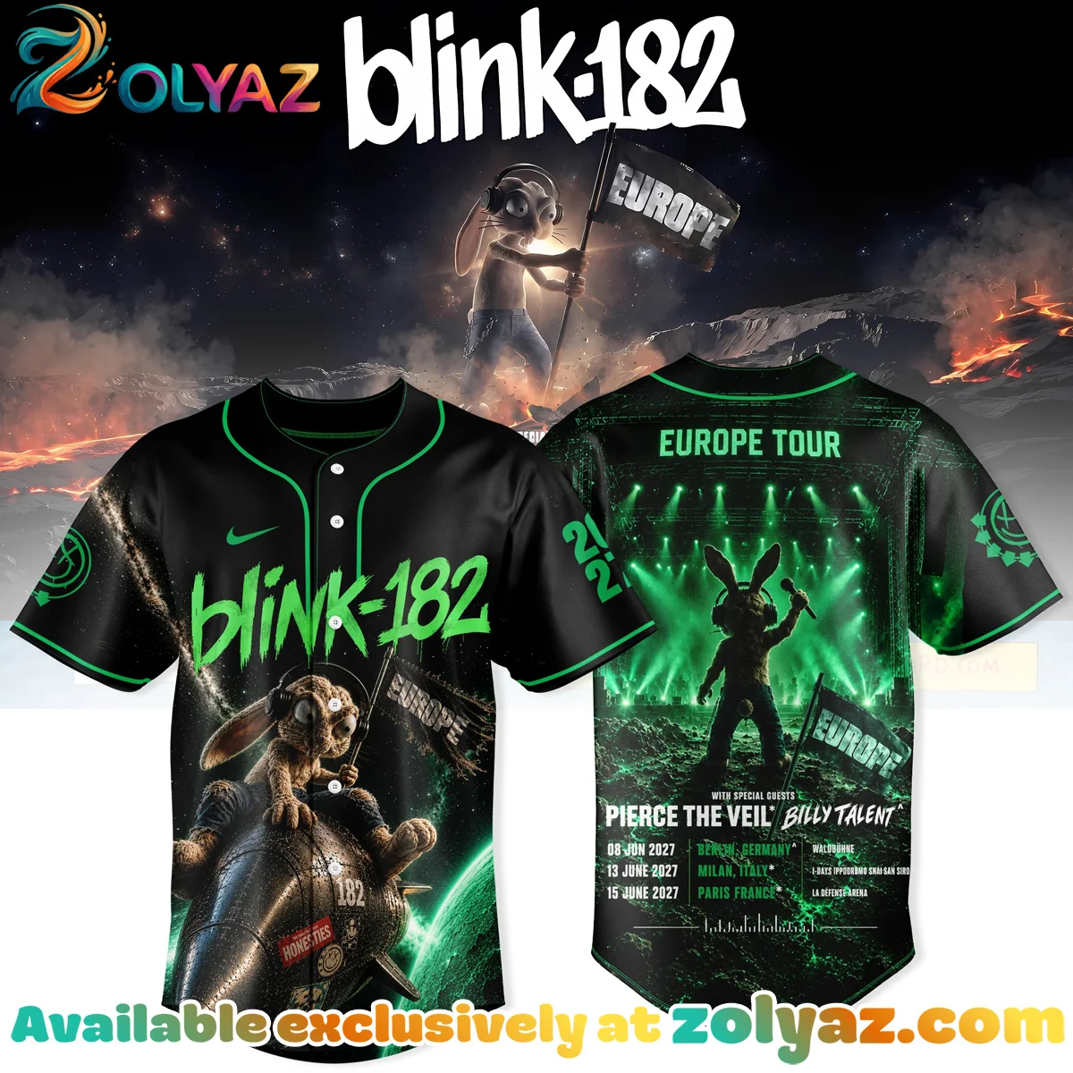 Never Grew Up Europe Tour Jersey