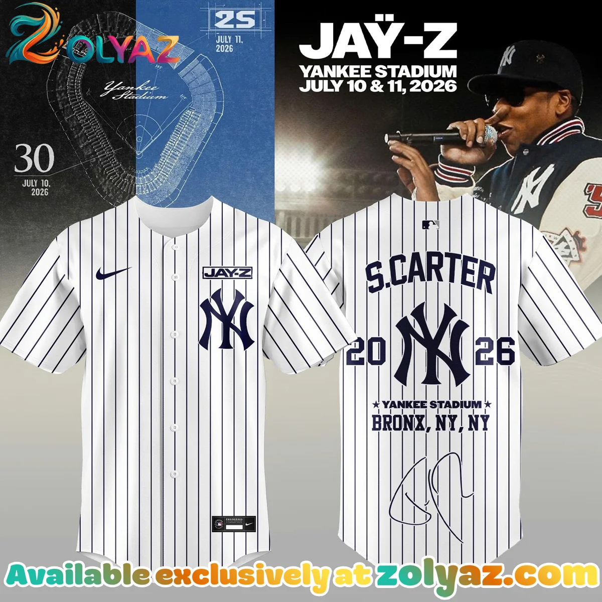 New York Yankees x Jay-Z Hometown Show Jersey