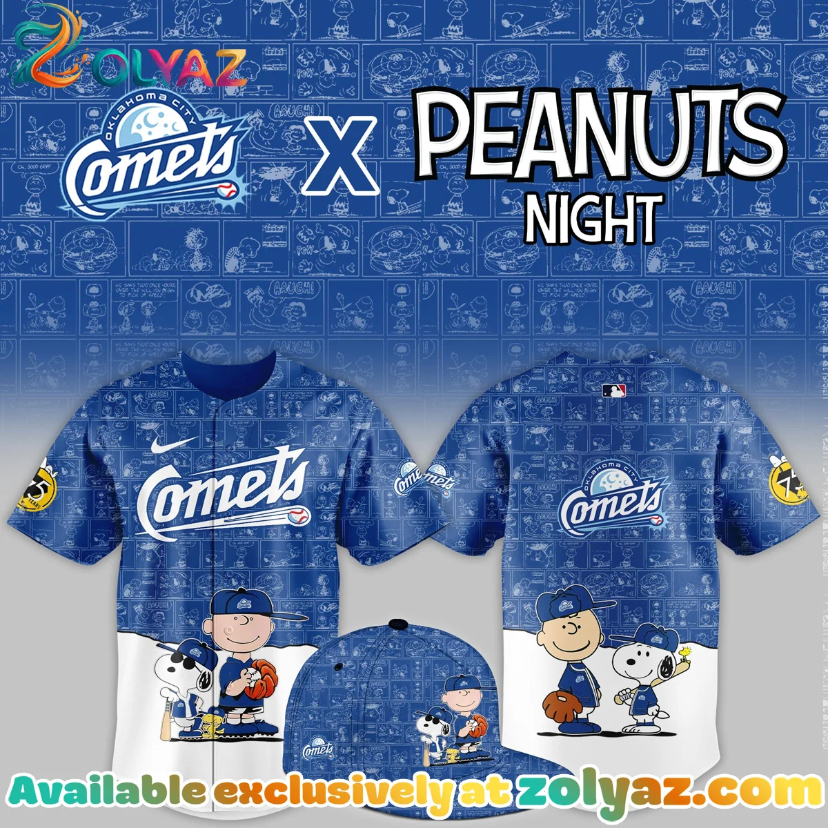 OKCComets Peanuts Night Jersey