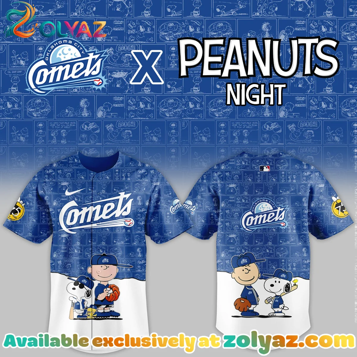 OKCComets Peanuts Night Jersey OKCComets Peanuts Night Jersey
