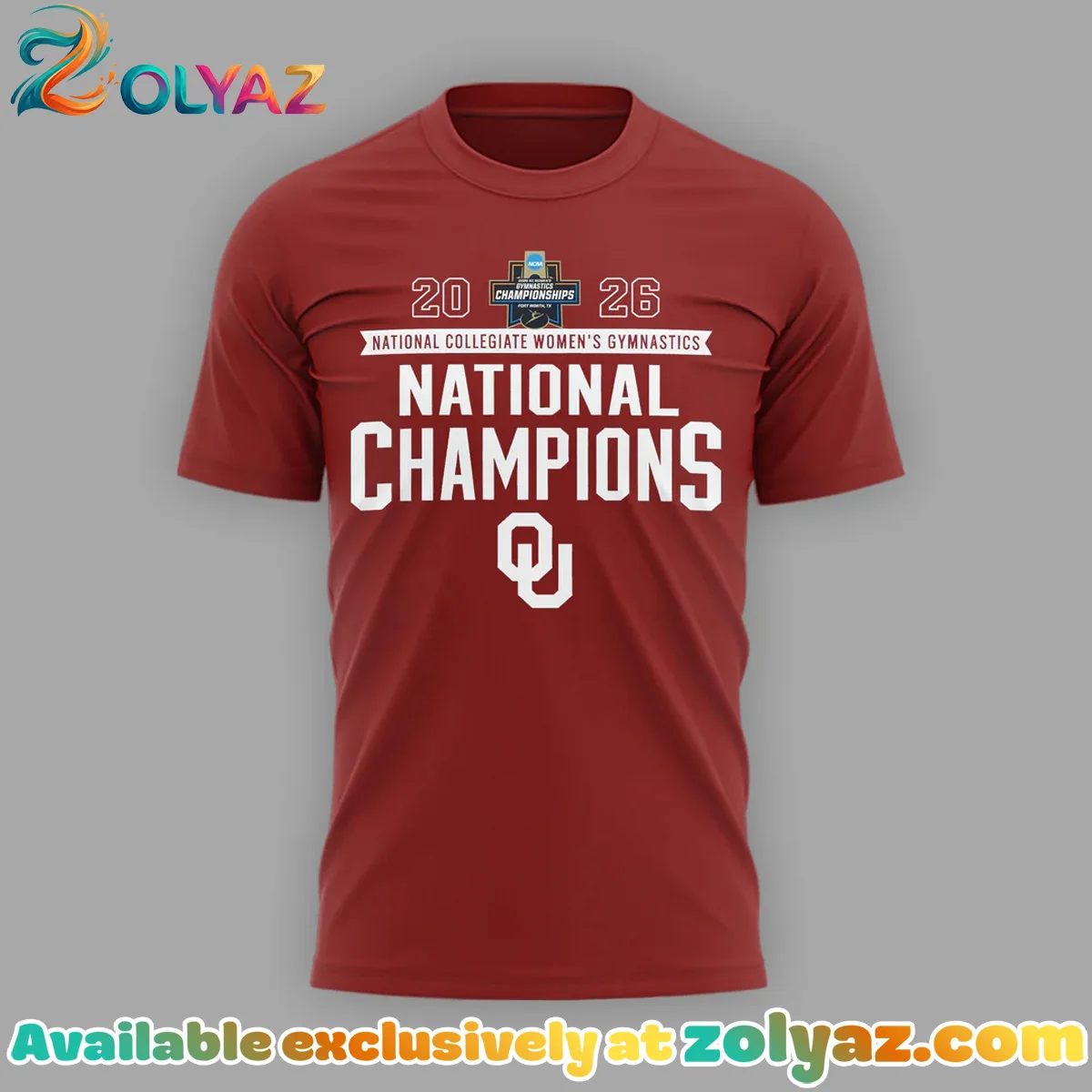 Oklahoma Women's Gymnastics NCAA National Champions Vintage T-Shirt | Exclusive Fan Gear row-32