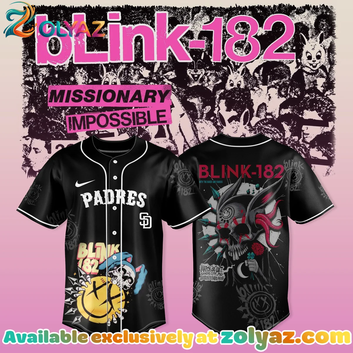 San Diego Padres x Blink-182 Missionary Impossible Jersey
