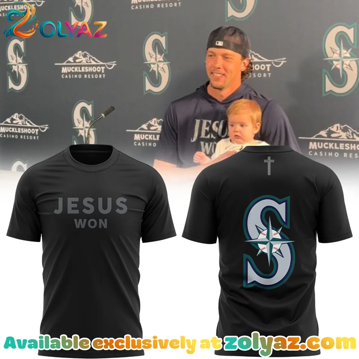 Seattle Mariners Jesus Won Shirt & Hoodie [Drop 1]