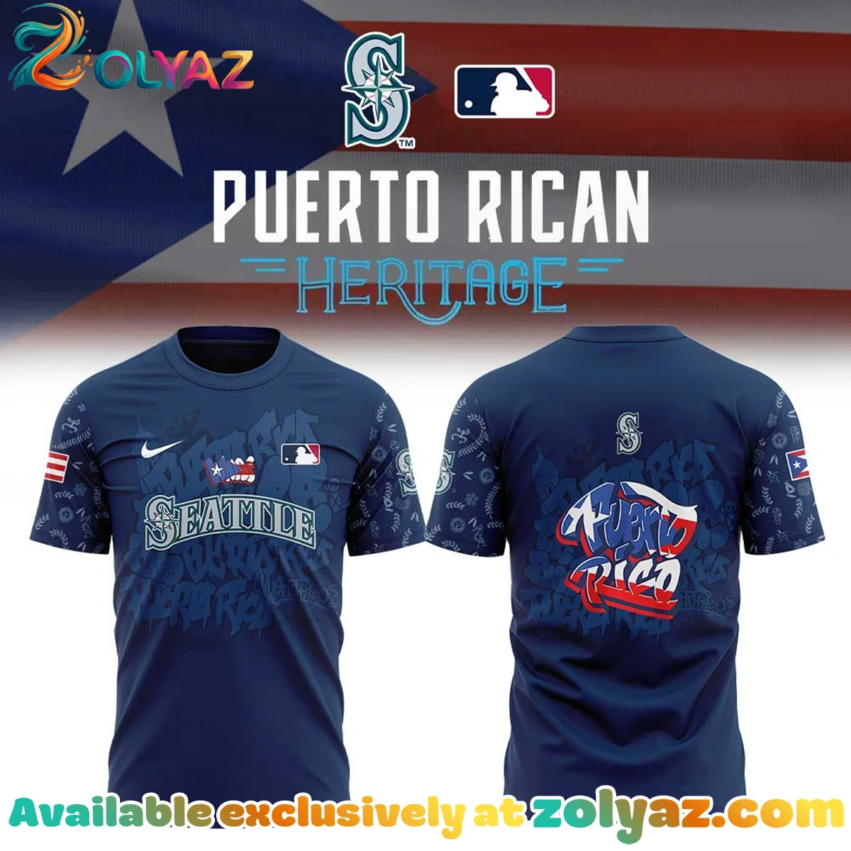 Mariners Puerto Rican Heritage Shirt & Hoodie