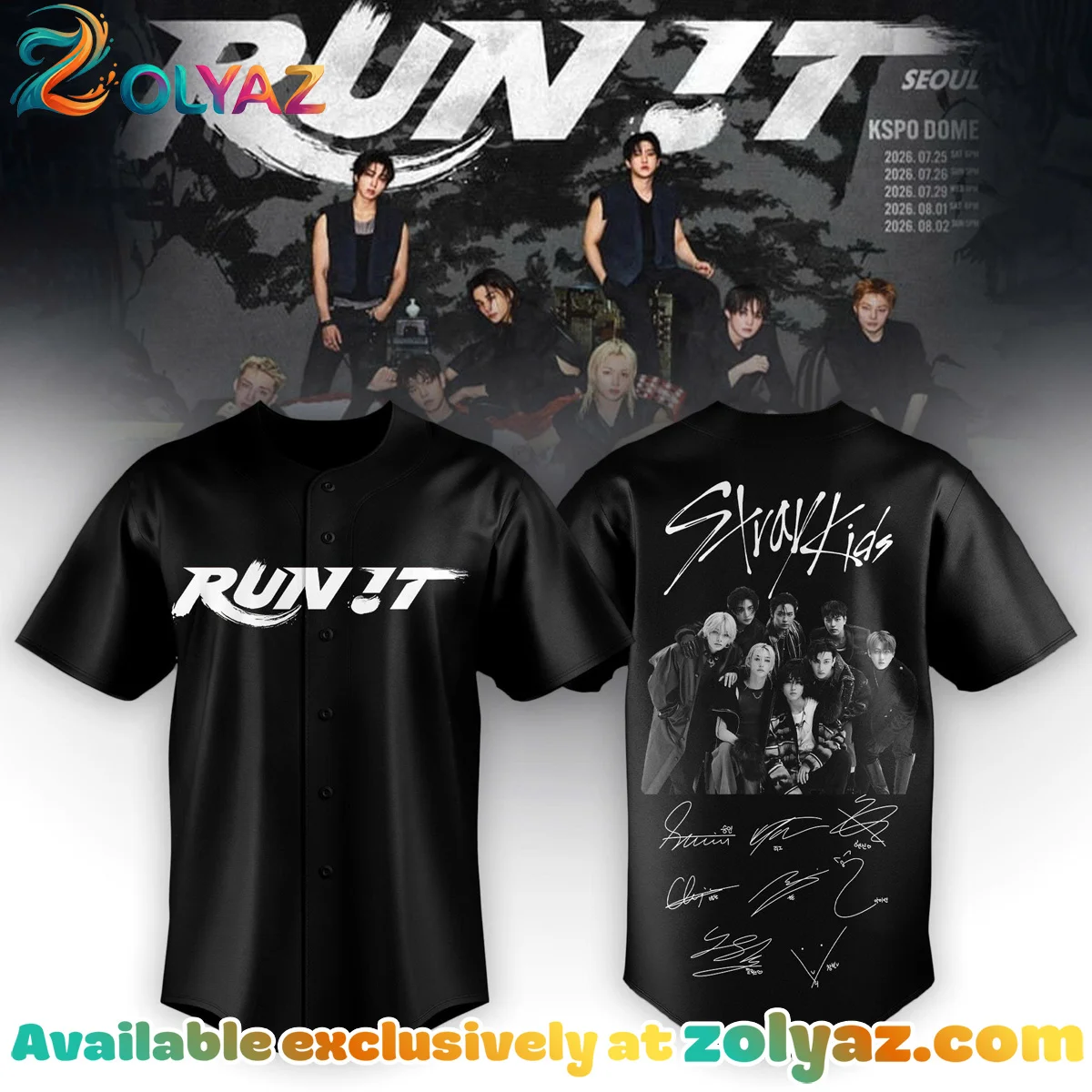 Stray Kids Run It World Tour Jersey