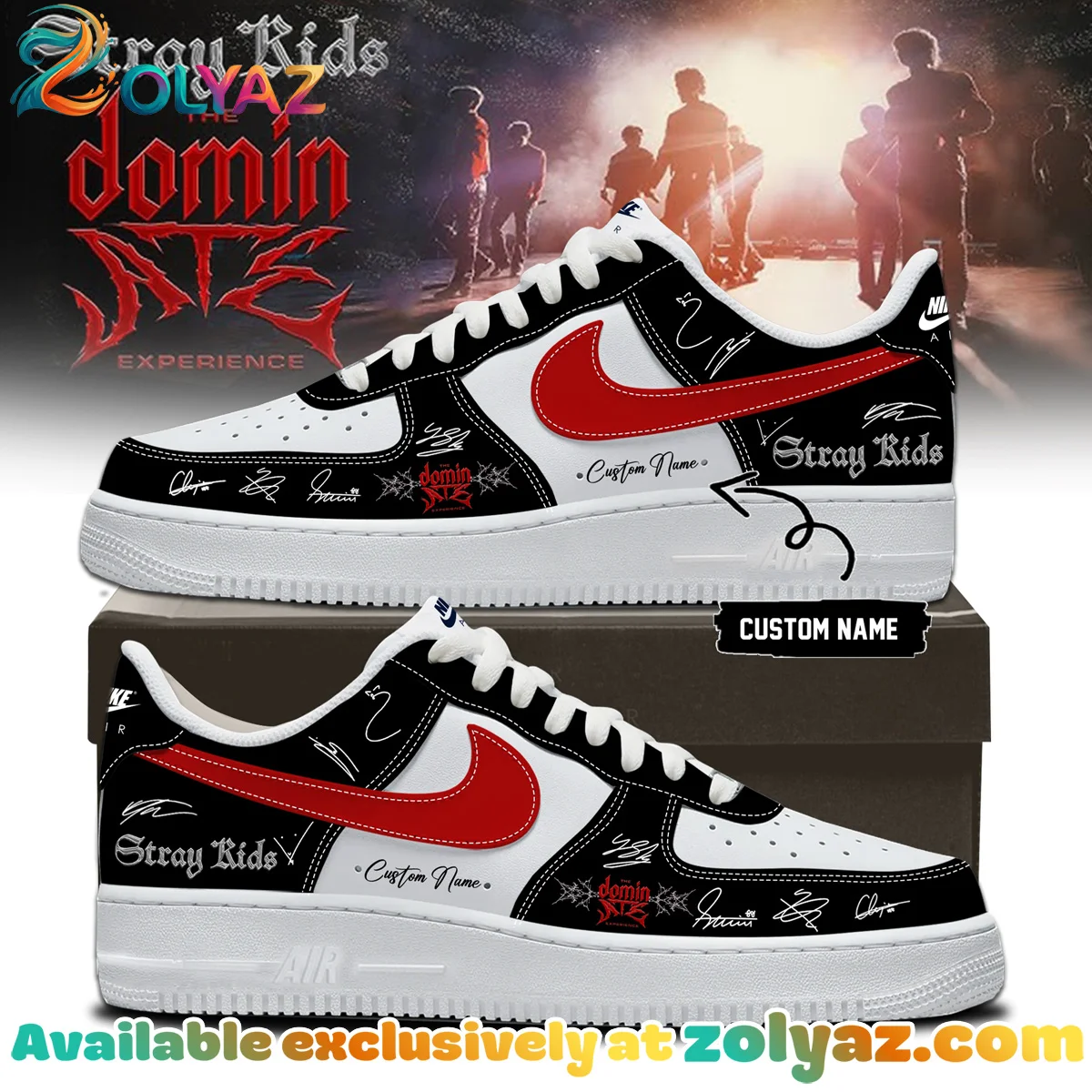 Stray Kids THE DOMINATE EXPERIENCE Custom Air Force 1 & Jordan 1 Shoes [Drop 1]