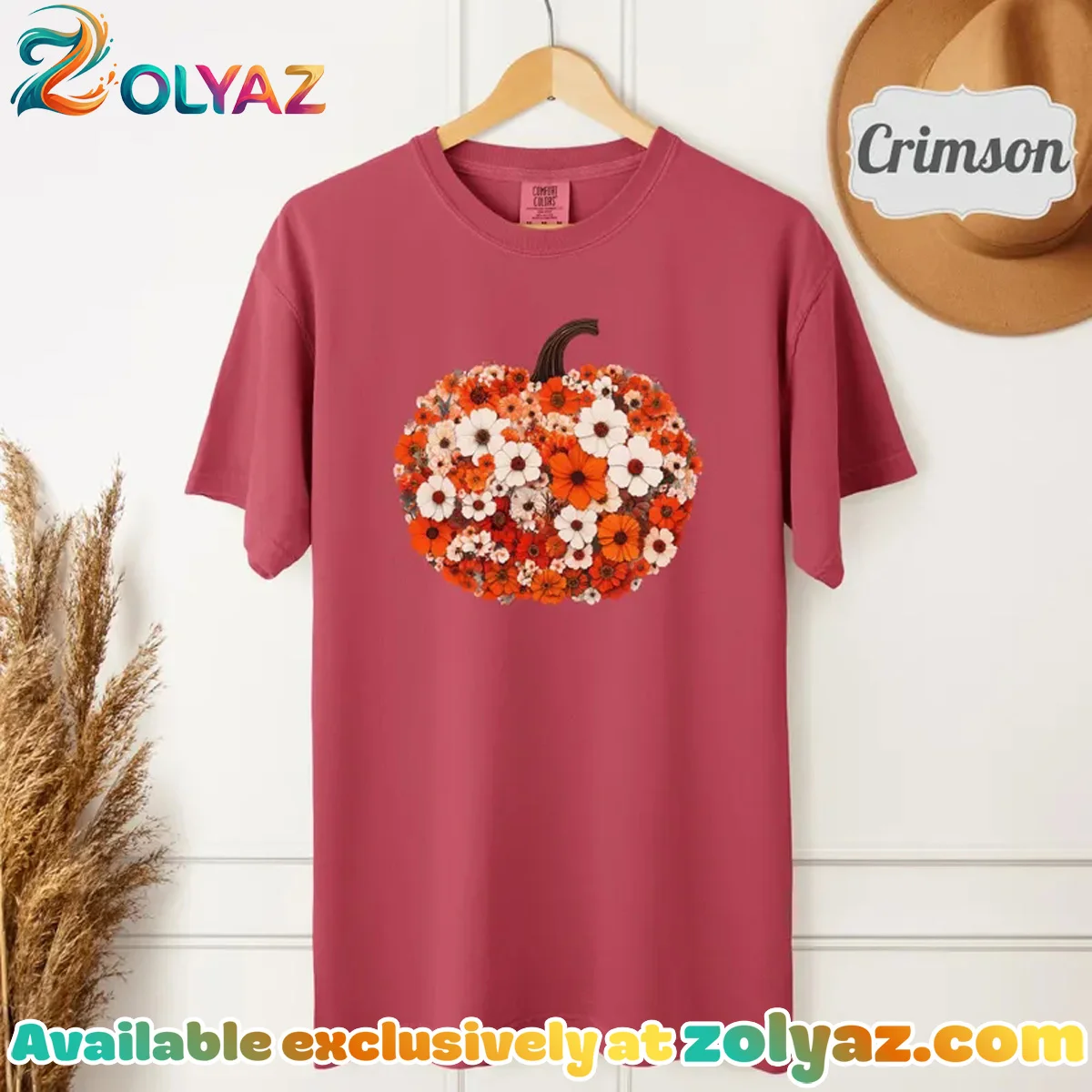 Autumn Floral Pumpkin T-Shirt & Hoodie Autumn Floral Pumpkin T-Shirt & Hoodie