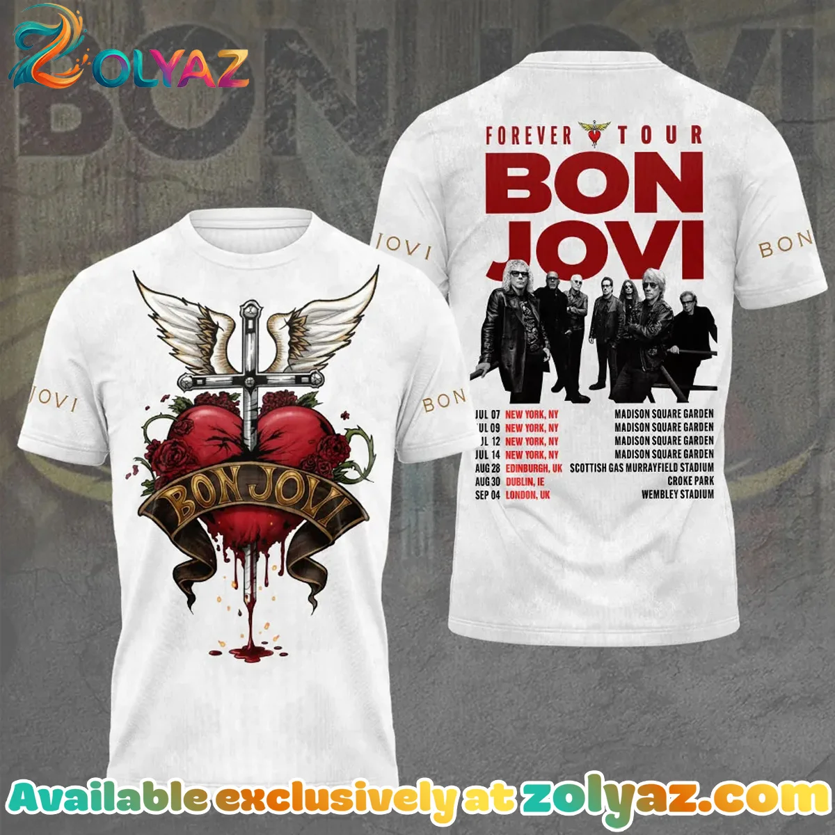 Bon Jovi Forever Tour T-Shirt & Hoodie [Drop 13]