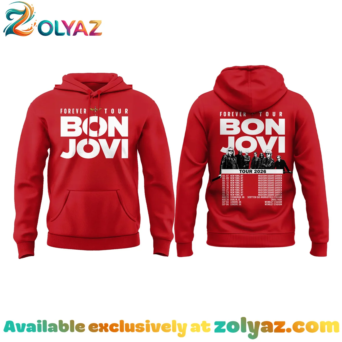 Bon Jovi Forever Tour Shirt & Hoodie - Series 20 Bon Jovi Forever Tour Shirt & Hoodie - Series 20