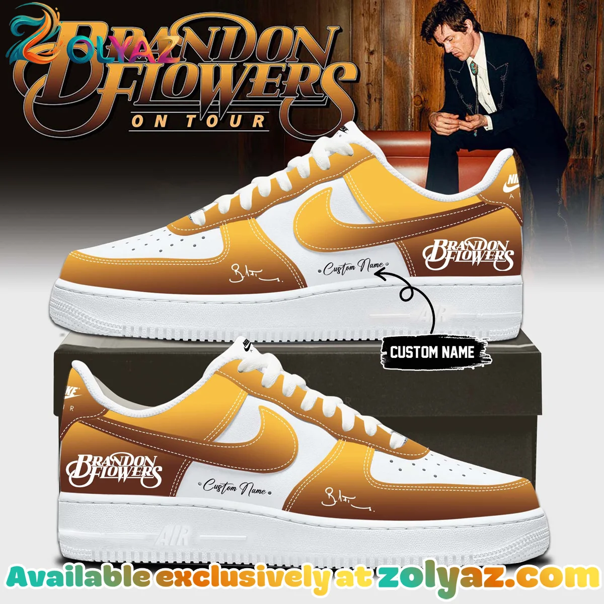 Brandon Flowers Custom Air Force 1 & Jordan 1 Shoes - Variant 3