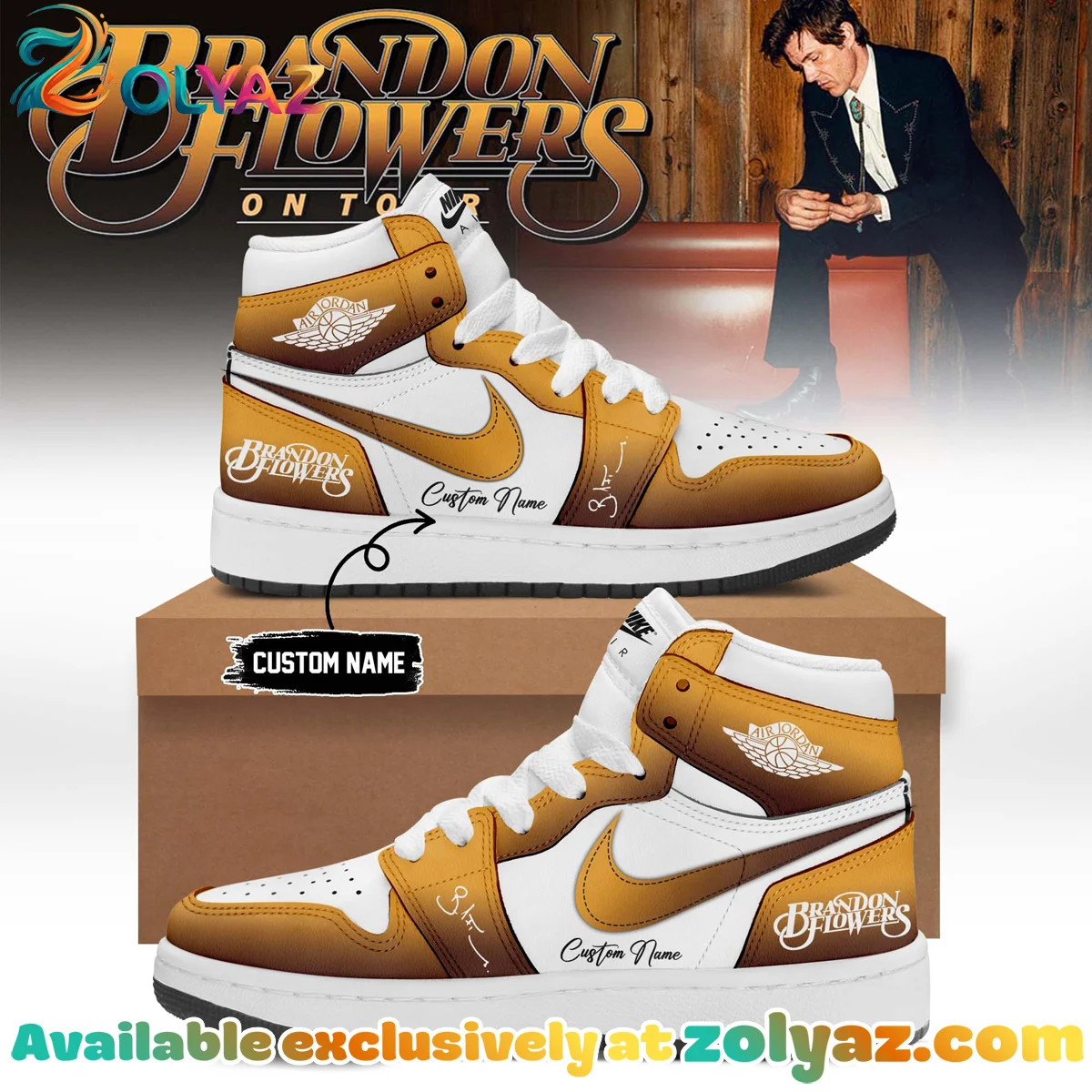 Brandon Flowers Custom Air Force 1 & Jordan 1 Shoes - Variant 2