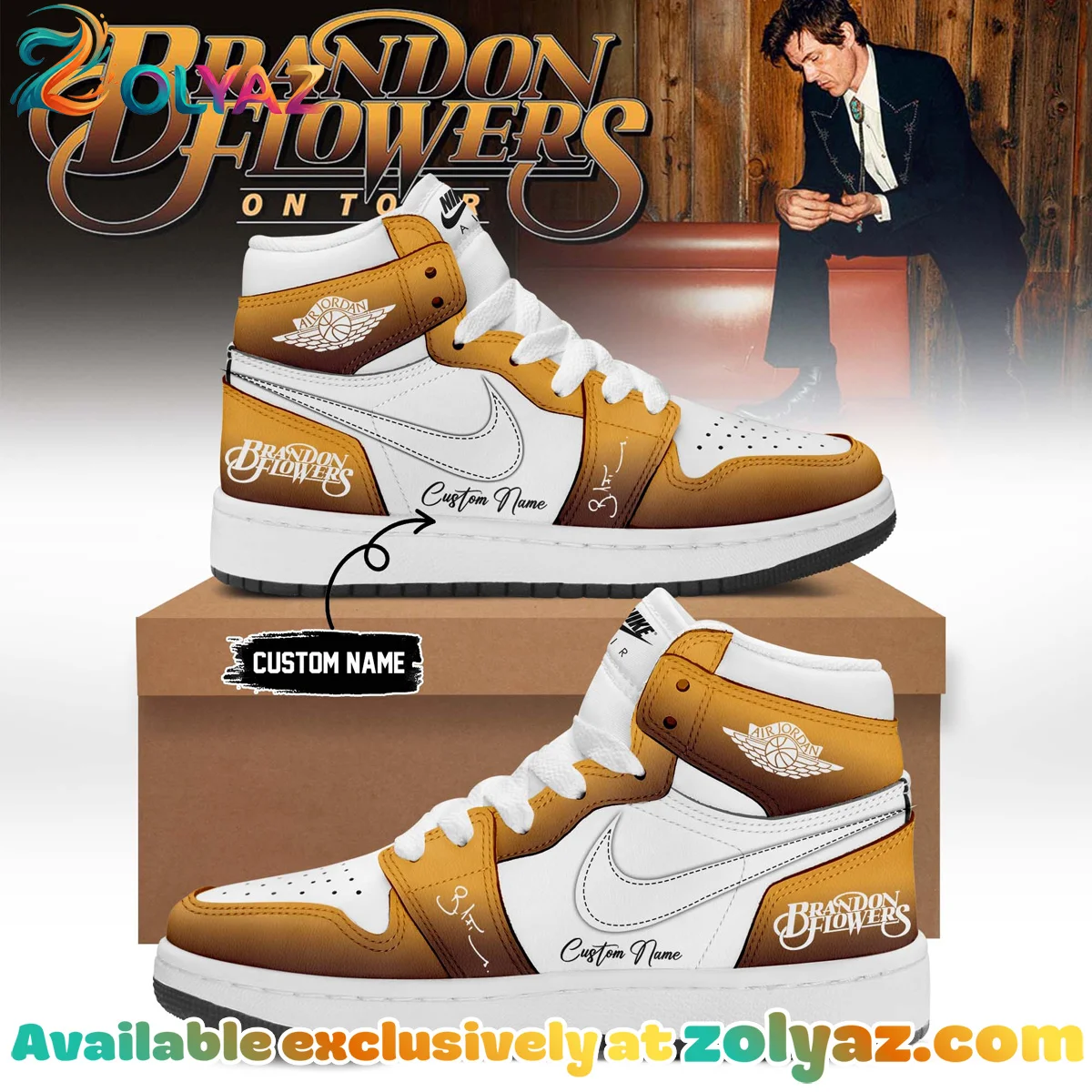 Brandon Flowers Custom Air Force 1 & Jordan 1 Shoes [Drop 4]