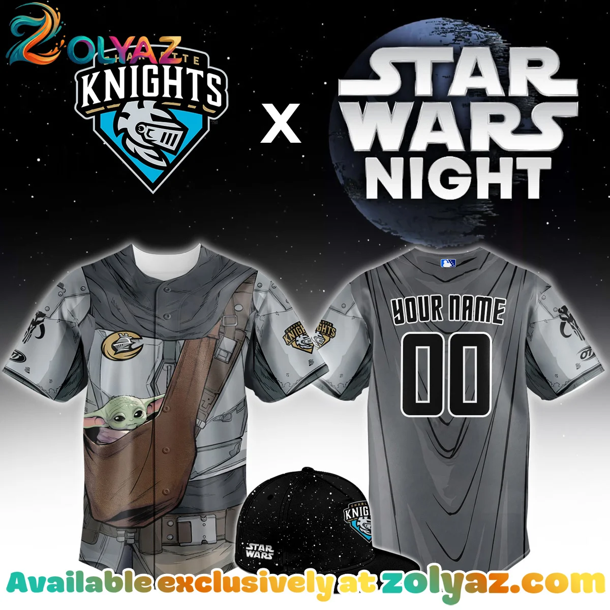 Charlotte Knights x Star Wars x Grogu Jersey