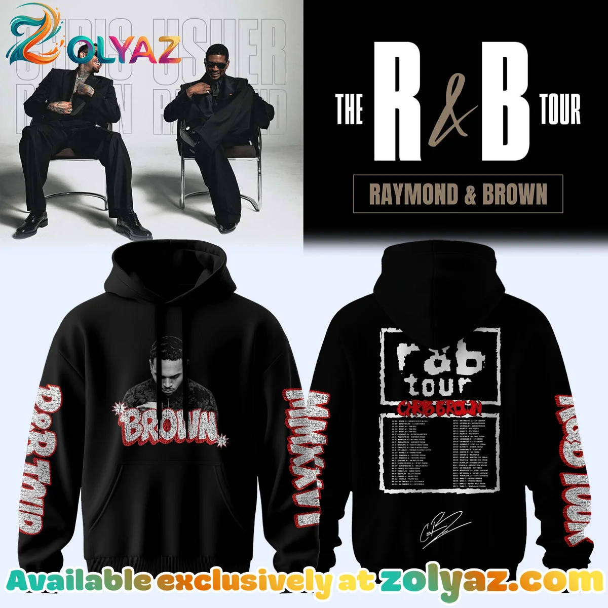 Chris Brown R&B Tour Shirt & Hoodie (Style 6)