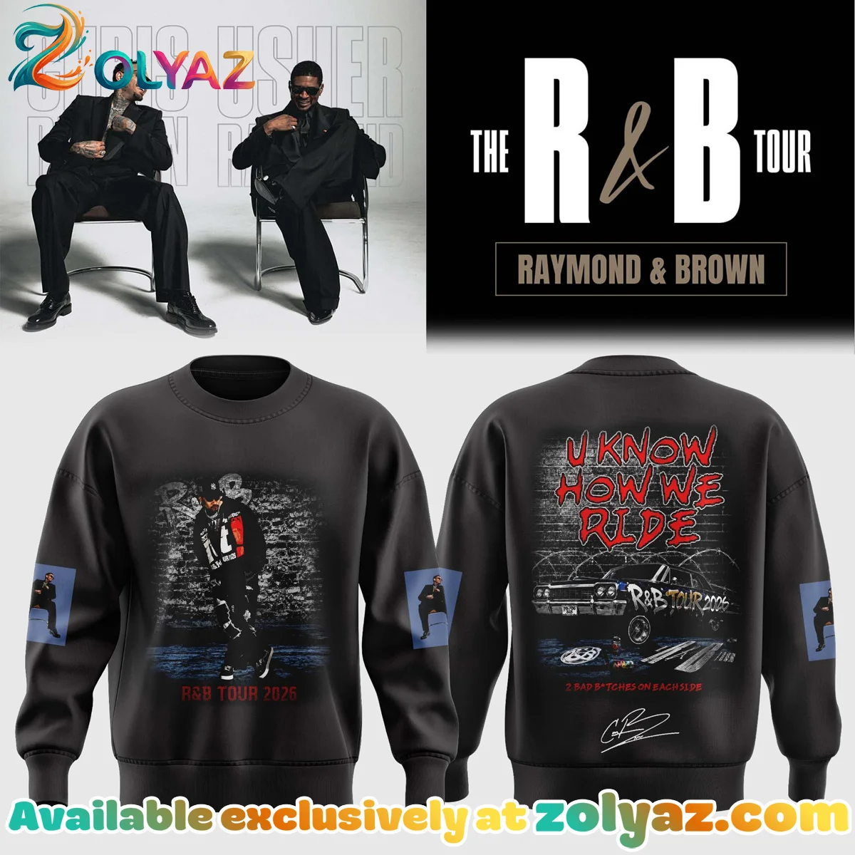 Chris Brown R&B Tour Shirt & Hoodie (Style 3)