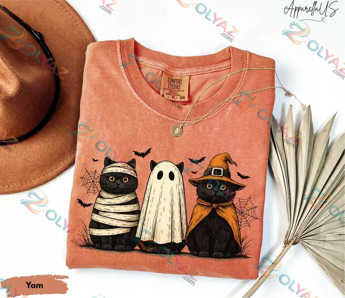 Cat Ghost Witch T-Shirt & Hoodie