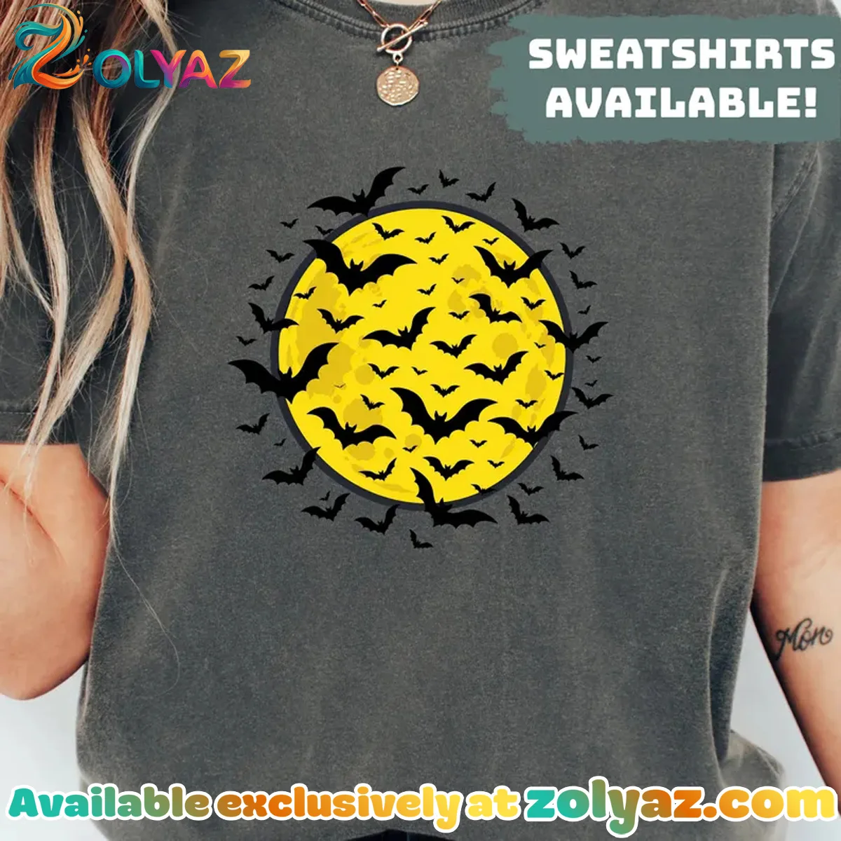 Flying Bats Full Moon Shirt & Hoodie