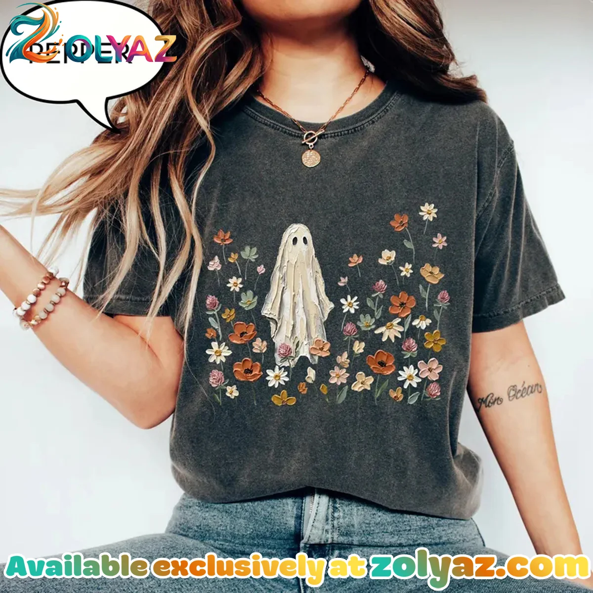 Floral Ghost Shirt & Hoodie Floral Ghost Shirt & Hoodie