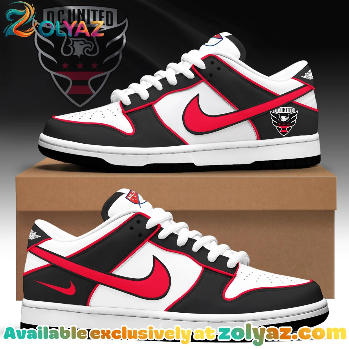 DC United Custom Air Force 1 & Jordan 1 Shoes