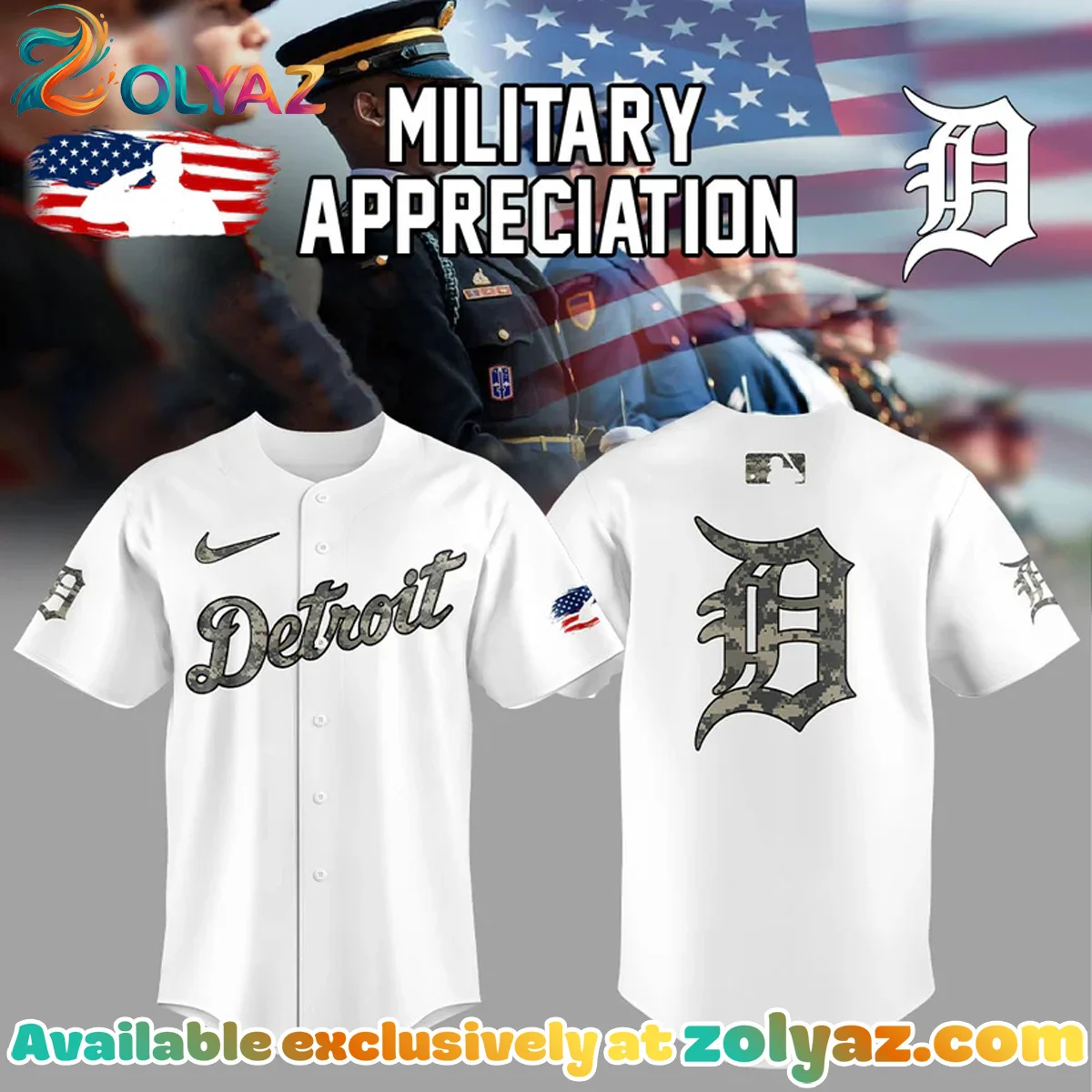 Detroit Tigers Military Appreciation Jersey