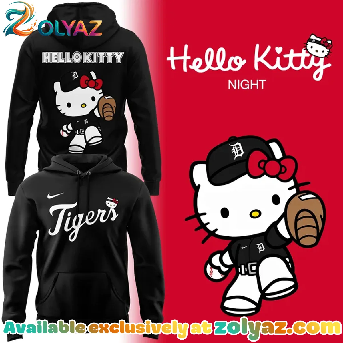 Detroit Tigers x Kitty T-Shirt & Hoodie