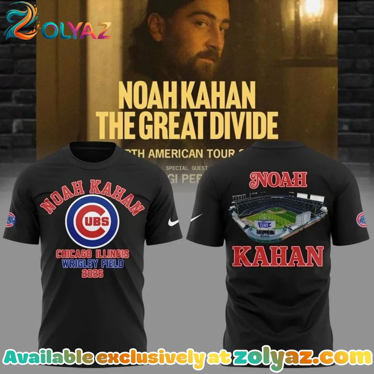 Noah Kahan x Chicago Cubs - Wrigley Field Event T-Shirt & Hoodie
